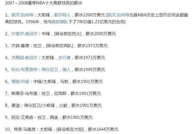 姚明NBA职业生涯总薪水_姚明在nba合同_姚明9个赛季工资明细
